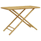 vidaXL Folding Patio Table - Bamboo, 43.3"x21.7"x29.5", Rectangular Folding Garden/Outdoor Table, Brown