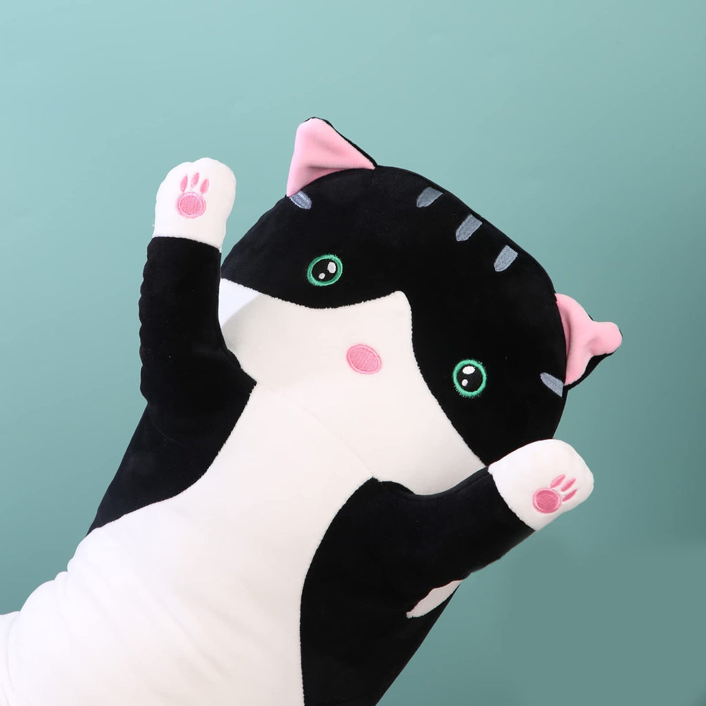 Long Cat Plush Pillow Soft Cat Hugging Pillow Stuffed Animal Pillow Cute Kitty Sleeping Throw Pillow Gift For Kids(90Cm/35.43Inc