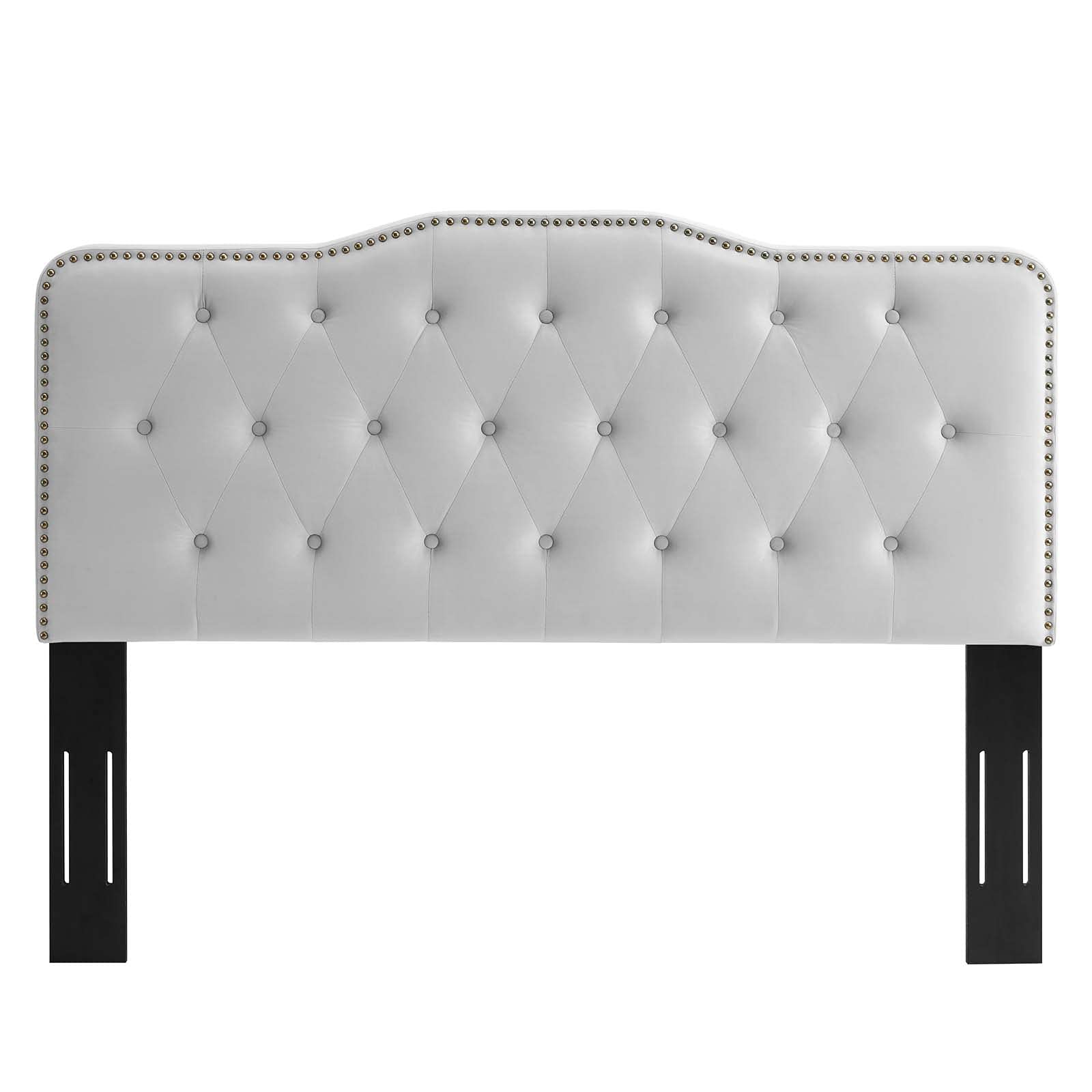 Modway MOD-6409-LGR Sophia Tufted Performance Velvet Twin Headboard, Light Gray