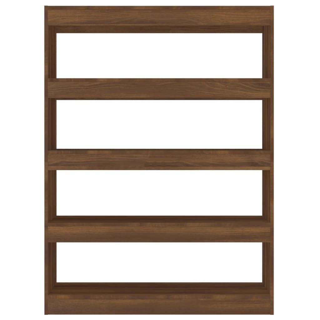 vidaXL Book Cabinet/Room Divider Indoor Living Room Bedroom Partition Storage File Cabinet Standing Bookcase Shelf Rack Home Furniture Brown Oak