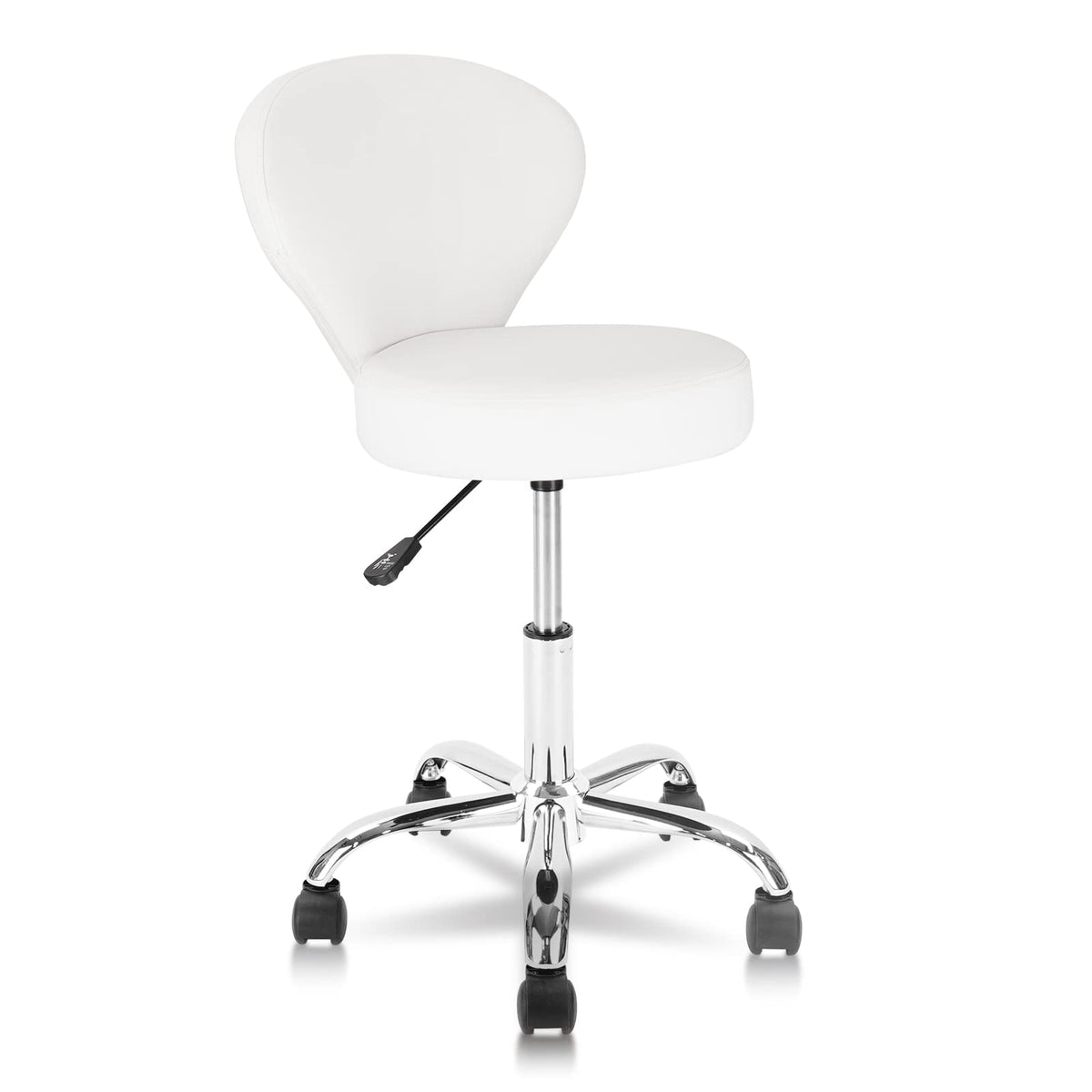 KLASIKA Rolling Swivel Salon Stool Chair with Back Support Adjustable Hydraulic for Office Massage Facial Spa Medical Drafting T