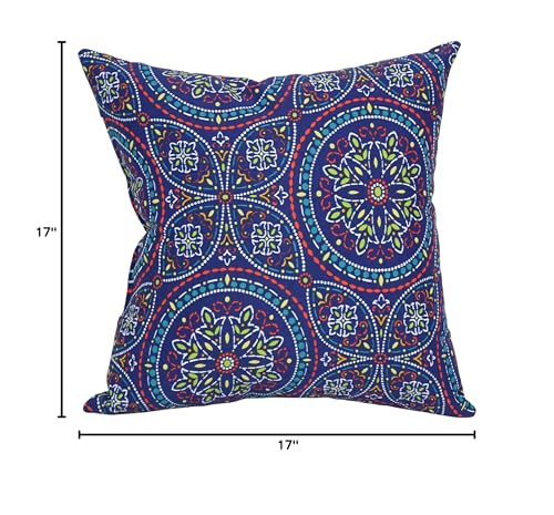 Blazing Needles Outdoor Geometric Throw Pillow, 17&quot;, Alden Confetti 2 Count