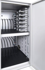 Luxor 12 Capacity Secure Tablet Charging Box with mounting hardware for drywall Surfaces Included.