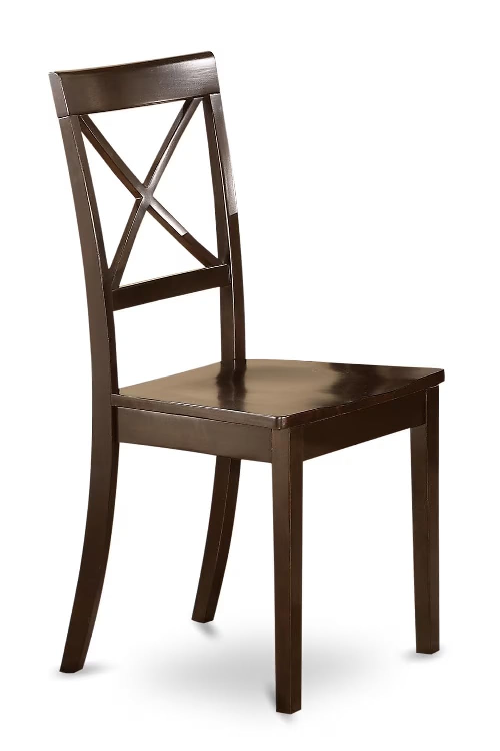 East West Furniture BOST5-CAP-W 5 Piece Kitchen Table & Chairs Set Includes a Round Dining Room Table and 4 Dining Chairs, 42x42 Inch, Cappuccino