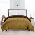 TundwalS Microfiber Reversible Solid Extra Comfort & Soft Comforter||Blanket Double Bed 210 Gsm Quilt Golden  Coffee Brown 1 (