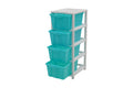 Supreme Furniture Chest 4 Layer Plastic Drawer Organiser | Multipurpose Waterproof Storage Cabinet For Kids, Home, School, Parlo