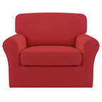 Easy-Going 2 Pieces Microfiber Stretch Chair Slipcover - Spandex Soft Fitted Sofa Couch Cover Washable Furniture Protector With