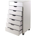 Winsome Halifax 7Drawer Composite Wood Cabinet, White (10792)