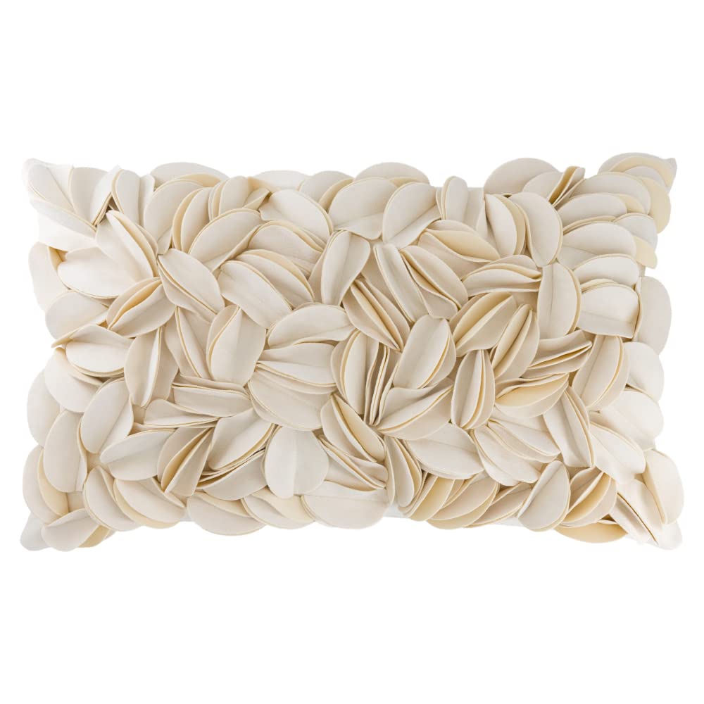 Kingrose Handmade 3D Flower Home Decorative Throw Pillow Case Rectangular Cushion Cover 12 X 20 Inches For Bed Living Room Sofa