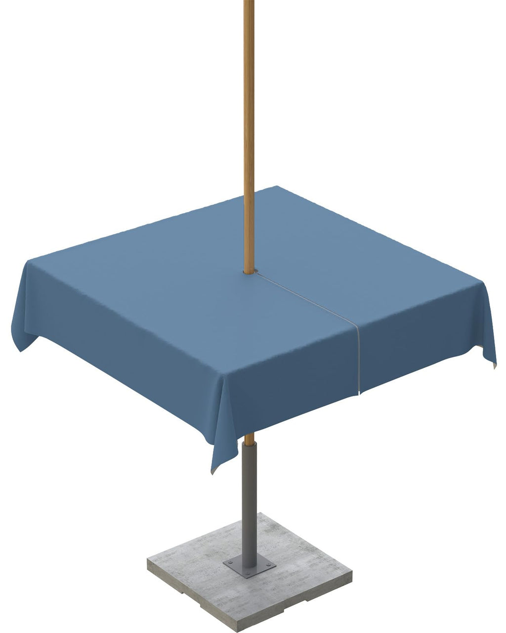 Queenker Royal Blue Outdoor Tablecloth With Umbrella Hole And Zipper, Solid Color Table Cover For Square Tables Waterproof Table