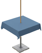 Queenker Royal Blue Outdoor Tablecloth With Umbrella Hole And Zipper, Solid Color Table Cover For Square Tables Waterproof Table