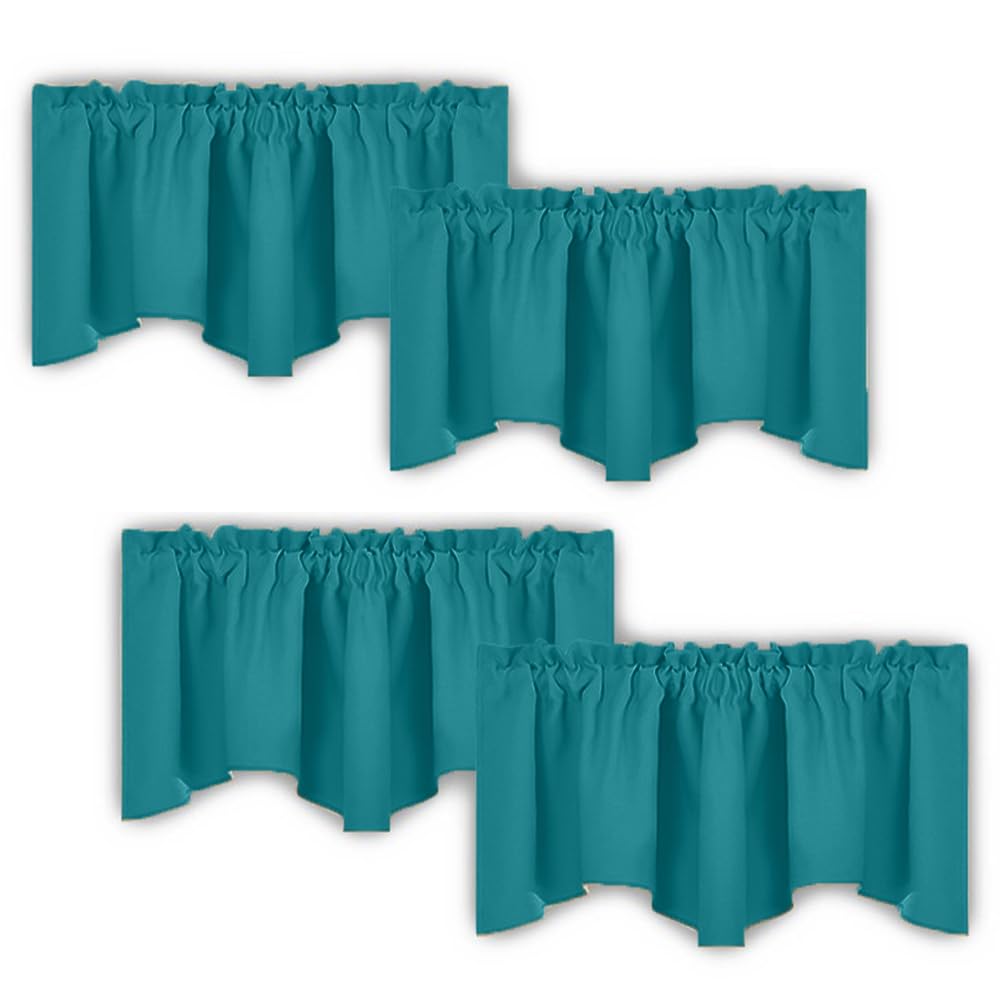 NICETOWN Valances for Windows - Blackout Thermal Insulated Valance Short Topper Curtains 18 Inch for Kitchen Bathroom Living Roo