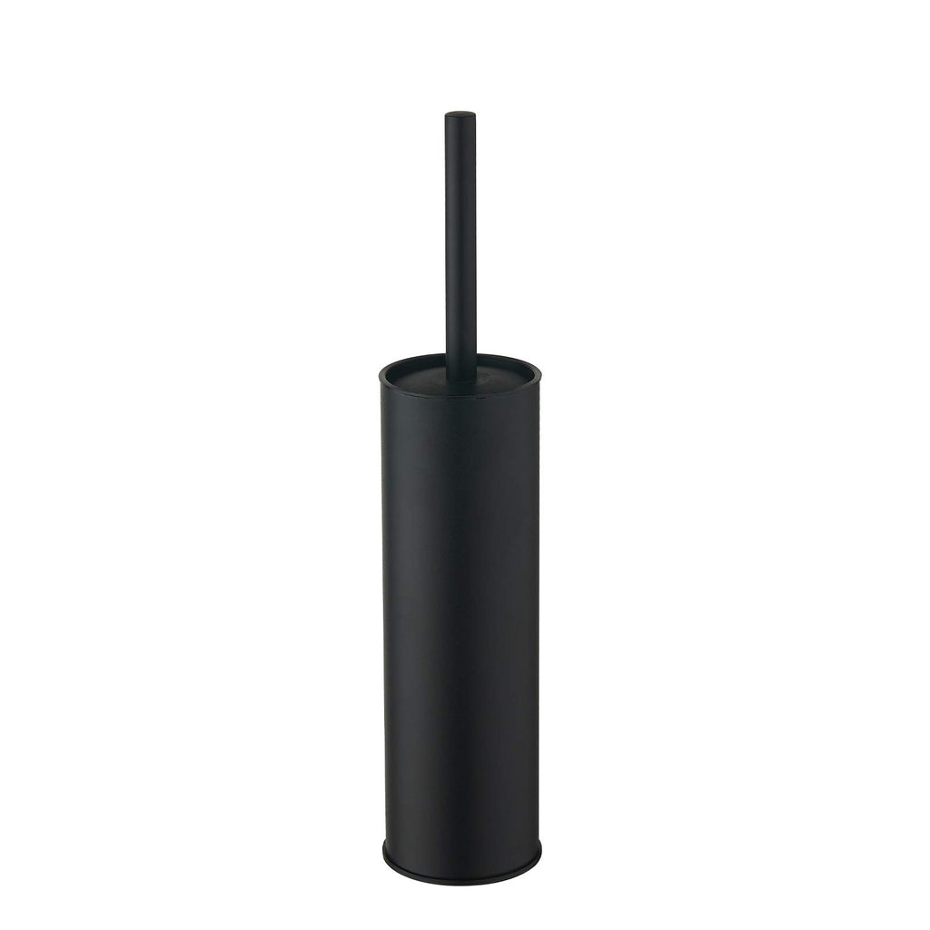 BGL Stainless Steel Toilet Brush with Holder, 2 Black Bristle Heads
