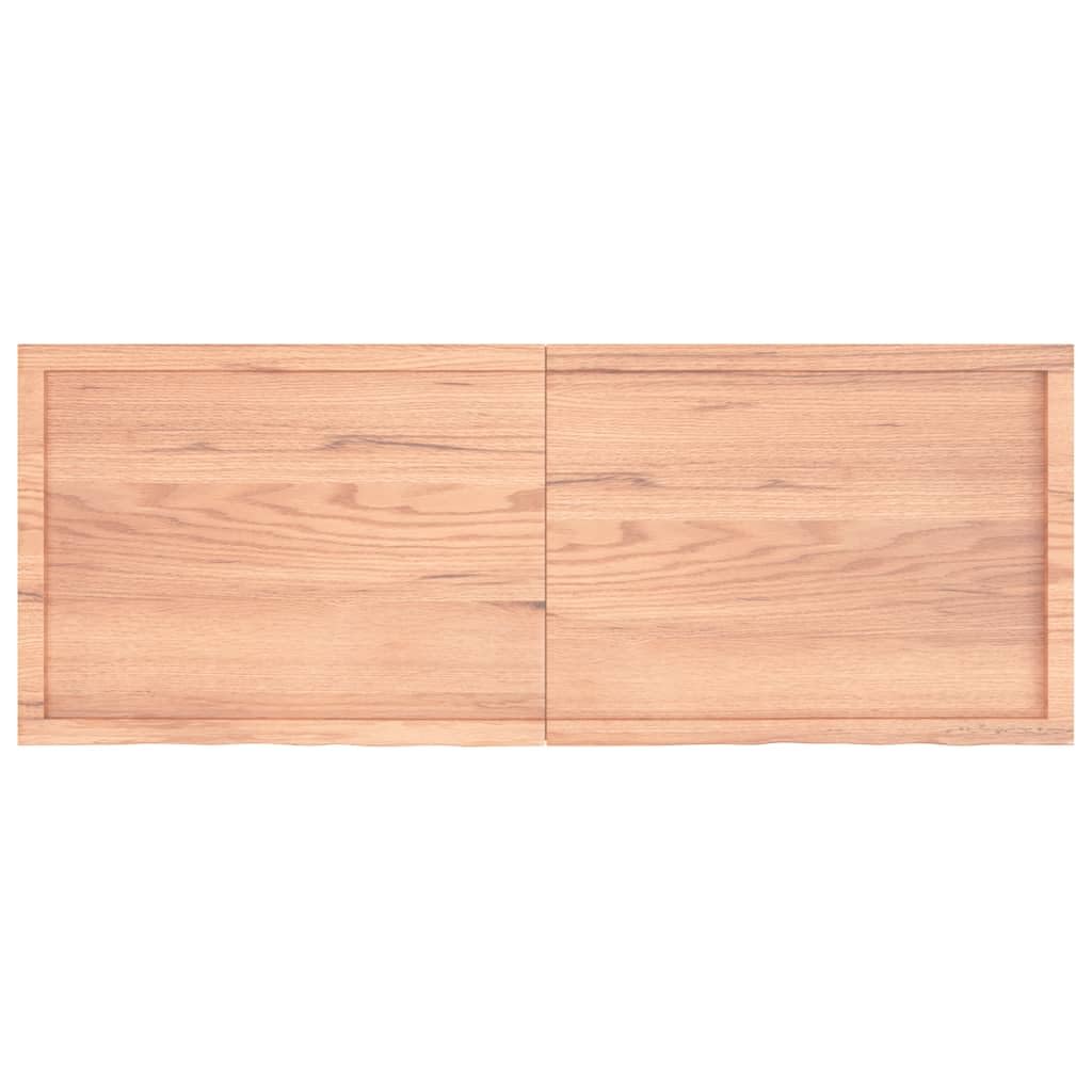 vidaXL Rectangular Solid Oak Wood Table Top - Light Brown, Handmade with Live Edge, Treated Surface, Perfect for Home or Commercial Use, 63&quot;&quot;x23.6&quot;&quot;x(0.8&quot;&quot;-1.6&quot;&quot;), 3156387