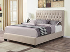 Coaster Home Furnishings 300007Q Upholstered Bed, Oatmeal