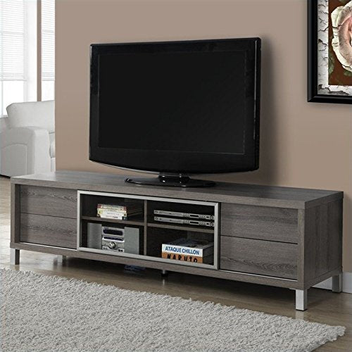 Monarch Specialties I 2537, Tv Console, Euro Style, White, 70&quot;