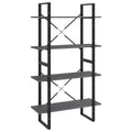 vidaXL 4-Tier Book Cabinet Gray 31.5"x11.8"x55.1" Solid Pine Wood
