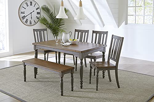 Progressive Furniture Midori Dining Chairs Set Of 2, 18&quot; W X 22&quot; D X 39&quot; H, Oak/Brushed Gray