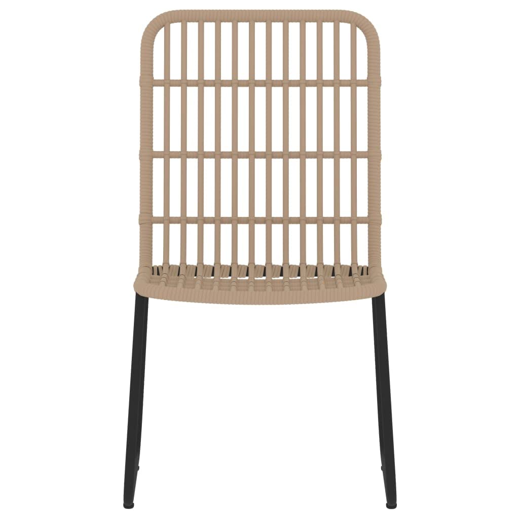 vidaXL Patio Dining Set - 3 Piece Outdoor Rattan Furniture, Glass Table, Comfortable Oak & Black Chairs, Lightweight and Weatherproof