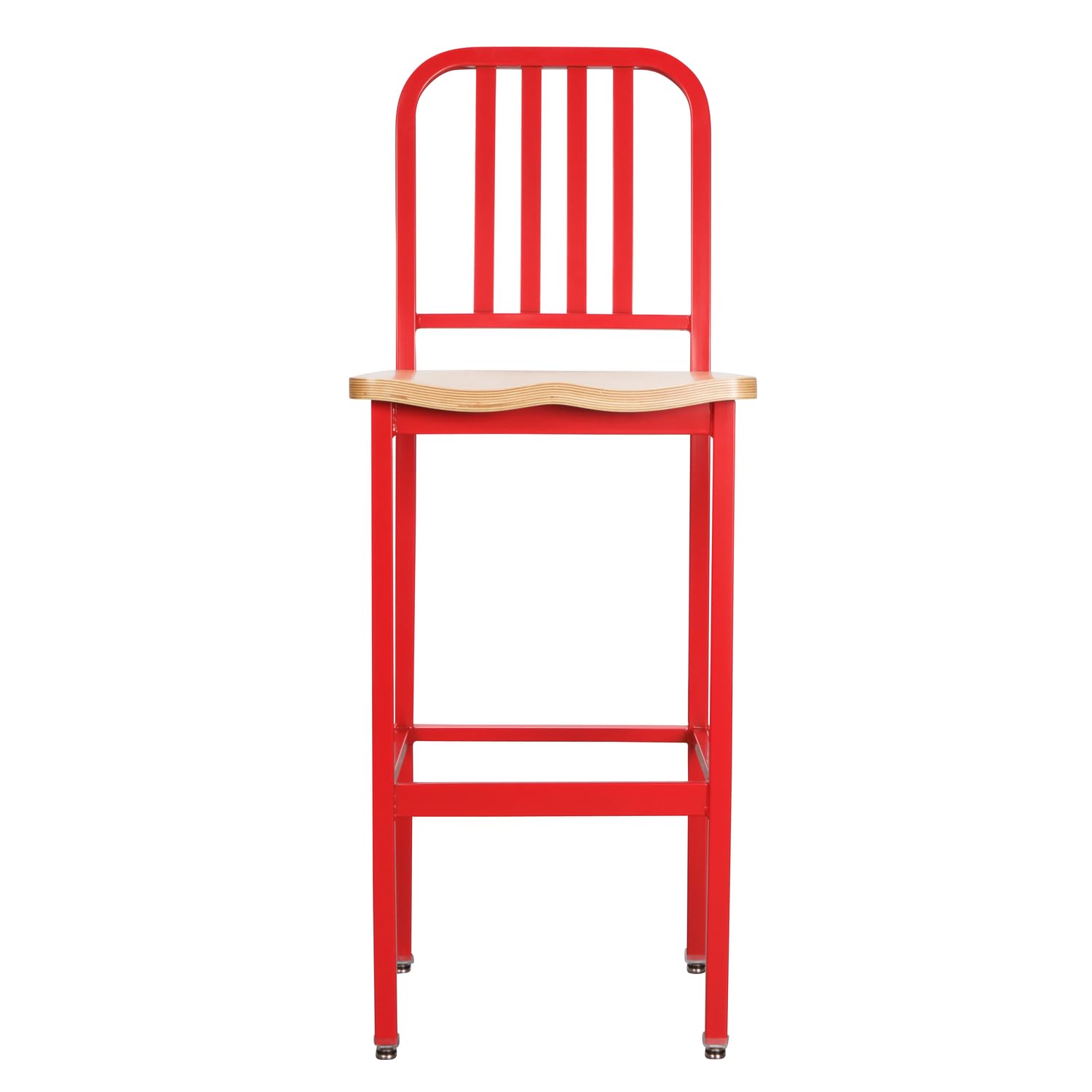 Frazier Metal Barstool Red Set Of 2