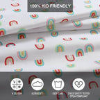 Eddie Bauer Kids - Twin Xl Sheets, Stain Resistant Kids Bedding, Ideal For Toddler Bedding Set (Sunnyvale Rainbow White, Twin Xl