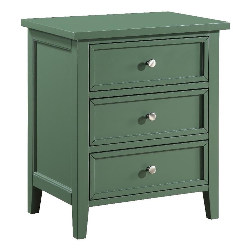 Comfort Pointe Lennon 3-Drawer Vintage Green Wood Nightstand