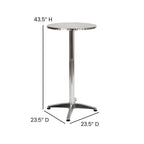 Flash Furniture Metal Bar Table - Aluminum Patio Table - Mellie 23.5"H Round Bar Height Table - Indoor/Outdoor