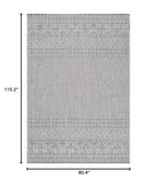 Safavieh Courtyard Collection 6'7' X 9'6' Grey/Black Cy8235 Indoor-Outdoor Waterproof Easy-Cleaning Patio Backyard Mudroom Area-Rug