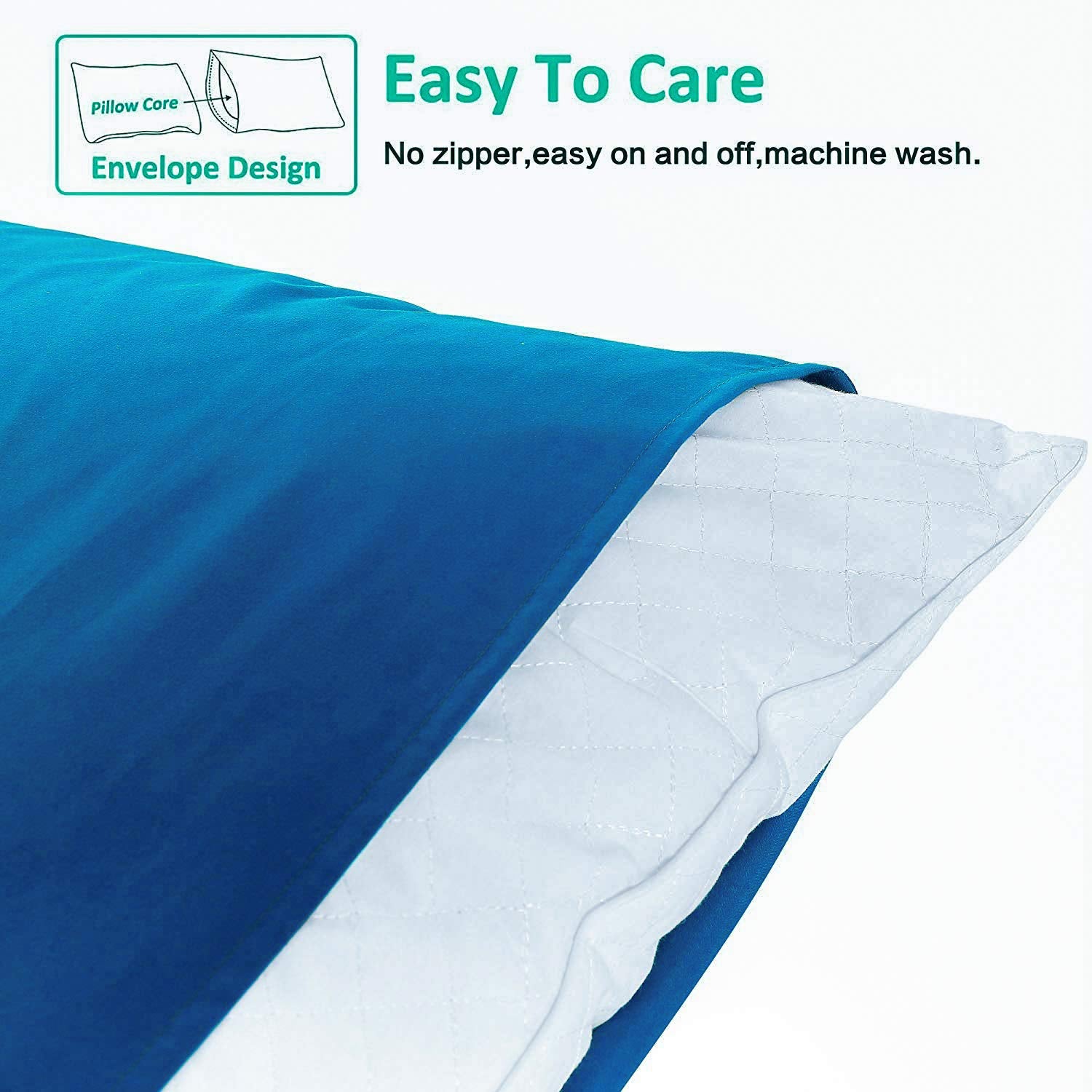Ntbay King Pillowcase Set - 2 Pack Brushed Microfiber 20X36 Pillowcases - Soft, Wrinkle-Free, Fade-Resistant, Stain-Resistant, R