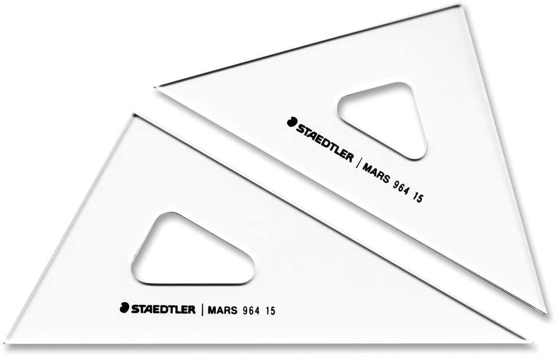 Staedtler 964 15 Triangular Ruler Drafting Set Mars 5.9 Inches (15 Cm)