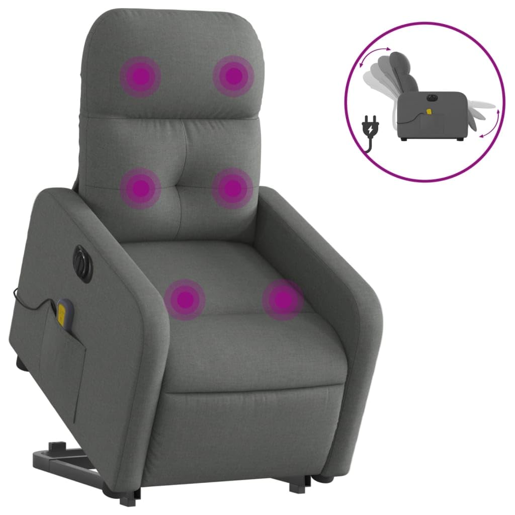 vidaXL Electric Power Lift Massage Chair - Thumbnail 3