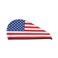 Mount Hour Stars and Stripes Hair Turbans for Wet Hair with Button, USA Flag Coral Velvet Dry Hair Cap, for Women Girls 1 Piece