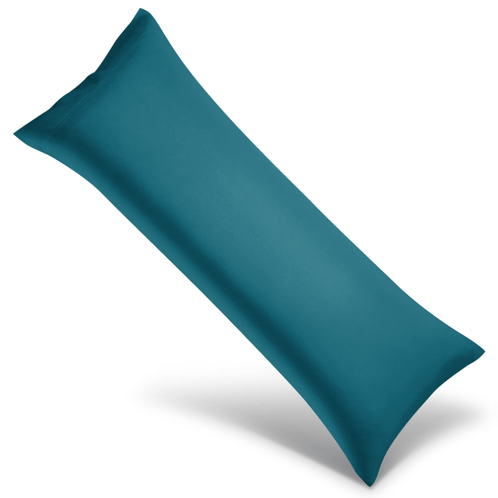 Wishsmile Cooling Body Pillow Cover Pillowcase King Pillow Cases Set Of 1,Hair And Skin Friendly,Teal,20X54 Inches