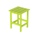 Costaelm Square Outdoor Side Tables, Adirondack Patio Tables For Outside, Hdpe Patio End Table Weather Resistant, Balcony Table For Pool, Seaside, Backyard, Porch, Indoor Companion, Lime