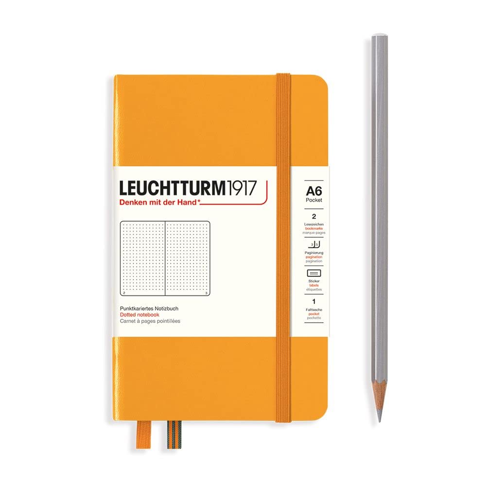 Leuchtturm1917 - Notebook Hardcover Pocket A6-187 Numbered Pages For Writing And Journaling (Rising Sun, Dotted)