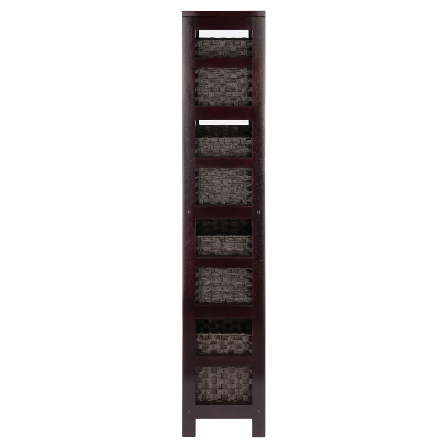 Winsome Leo 4-Tier Storage Shelf, for Living Room, Home Office, Bedroom, Espresso