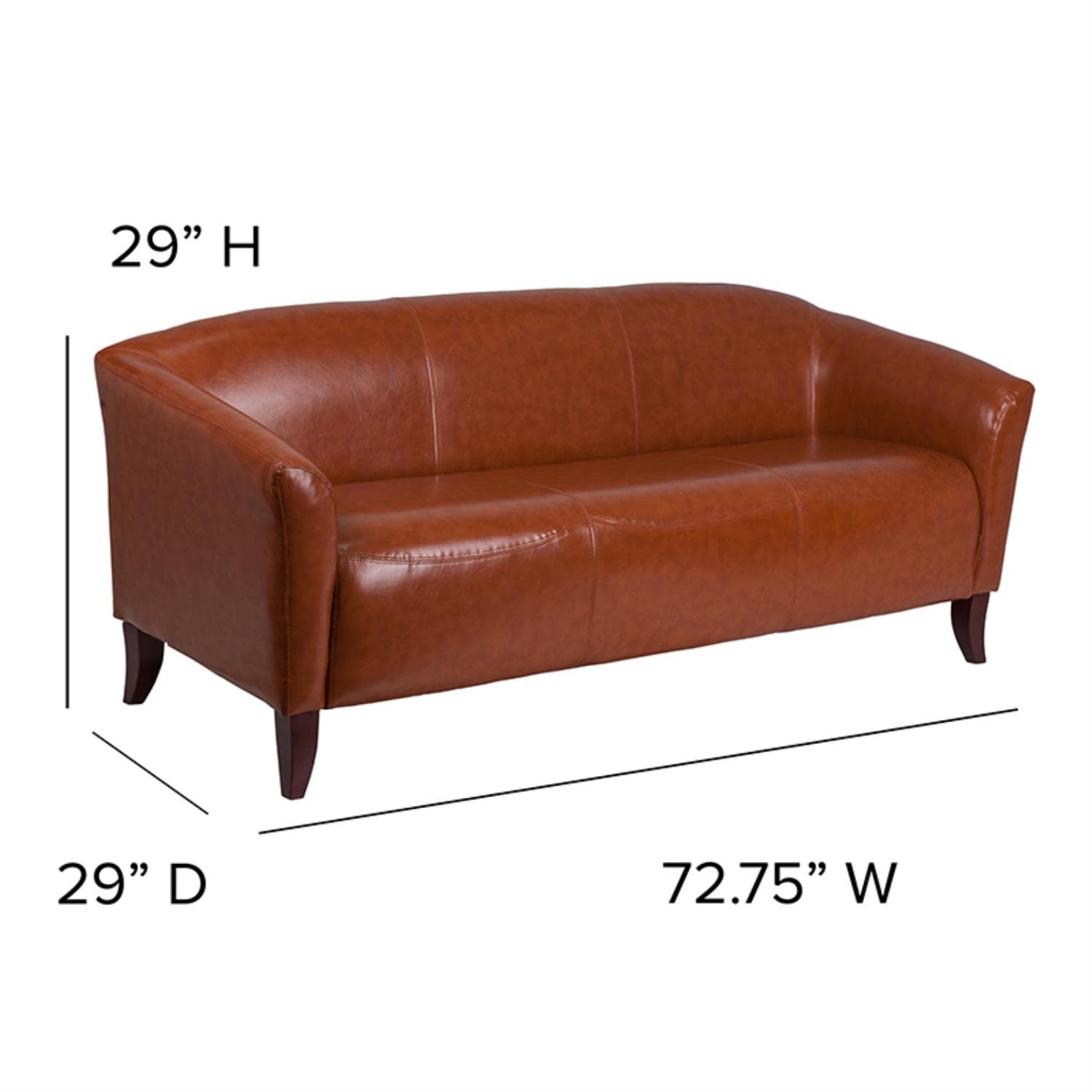 Flash Furniture Hercules Imperial Series Cognac Leathersoft Sofa