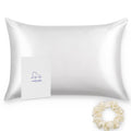 Alaska Bear Silk Pillowcase For Hair And Skin, 100% Mulberry Silk Pillow Cases Queen Size For Beauty Sleep With Random Scrunchy