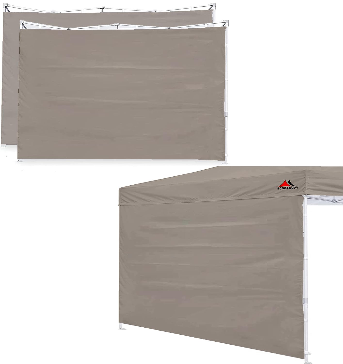 Scocanopy Sidewall For 12X12Ft Canopy Frame, 3 Pack Sunwalls Only, (Khaki)