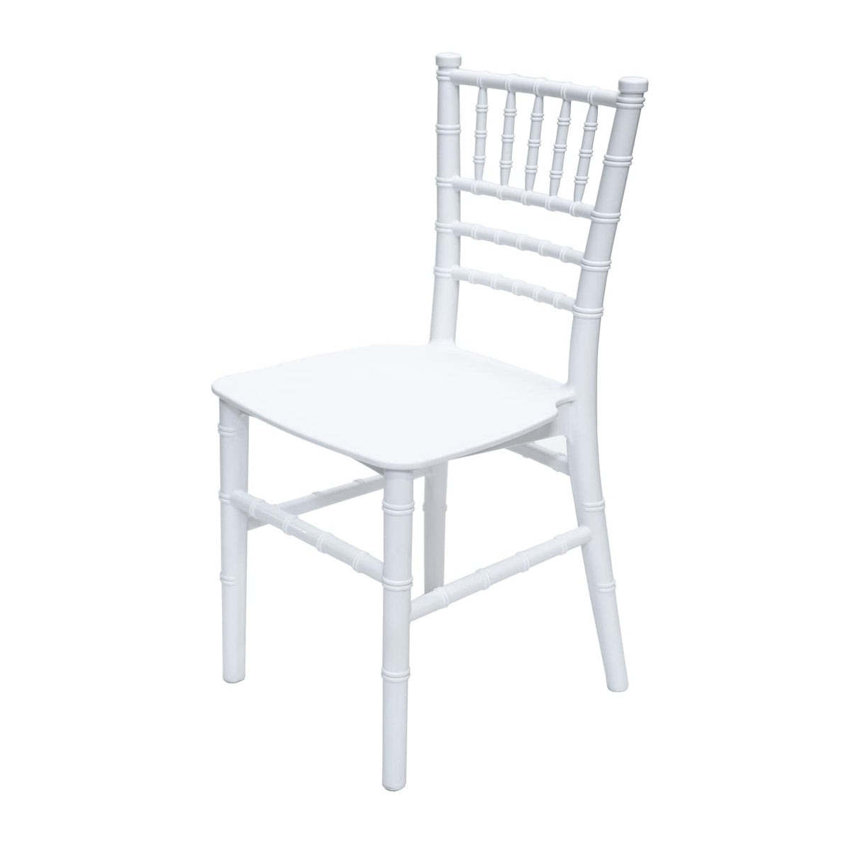 Commerical Seating Products Stackable White Polypropylene Chiavari Kid Chair-White