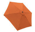 Bellrino Decor Replacement Strong & Thick Patio Umbrella Canopy Cover For 7.5 Ft 6 Ribs (Canopy Only) (Tango Orange 75)