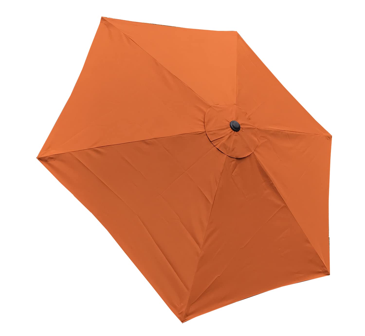 Bellrino Decor Replacement Strong & Thick Patio Umbrella Canopy Cover For 7.5 Ft 6 Ribs (Canopy Only) (Tango Orange 75)