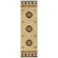 Rizzy Home Alora Decor Ryder 2'6" X 10' Tribal Khaki/Brown/Burgundy/Sage Hand-Tufted Rug