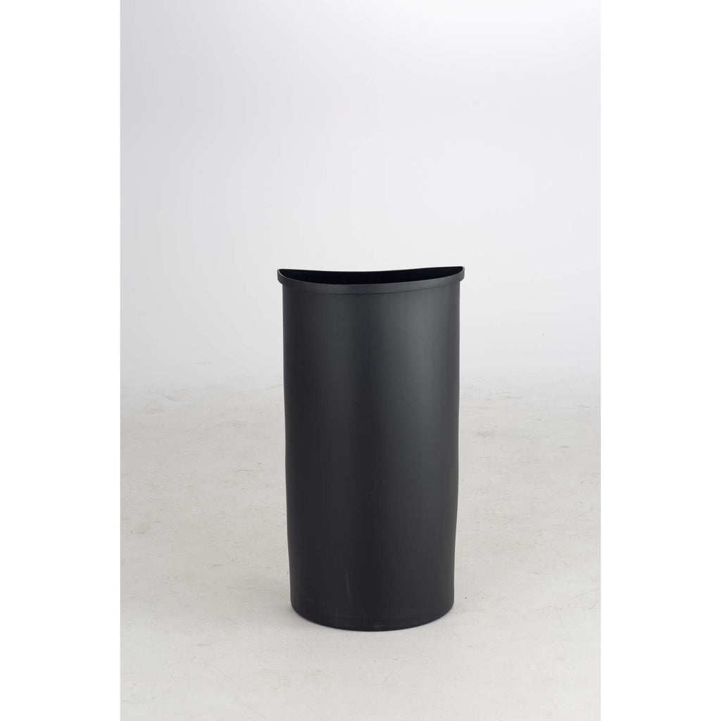 Mixx Recycling Center, Half-Round Plastic Liner, 21 Gallons Black Color