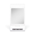 Zadro Fogless LED Lighted Shower Mirror for Fog Free Shaving with Secure Hold Mounting, White, (ZW20TW)
