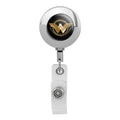 Wonder Woman Movie Golden Lasso Logo Retractable Reel Premium Metal Chrome Badge Id Card Holder Clip