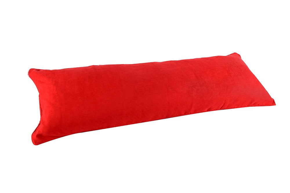 Beauty-Bedding Red Microsuede Body Pillow Cover With Double Sided Zippers 20'X54'