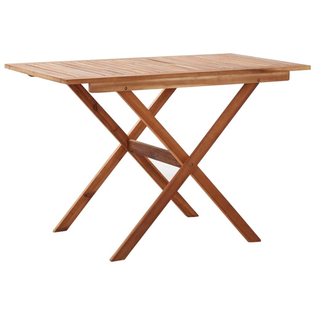 Patio Table 43.3&quot;x26.4&quot;x29.1&quot; Solid Acacia Wood