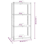 Vidaxl 3X 4-Layer Shelves Industrial Shelving Workshop Storage Rack Warehouse Corner Shelf Unit Anthracite Steel And Engineered Wood