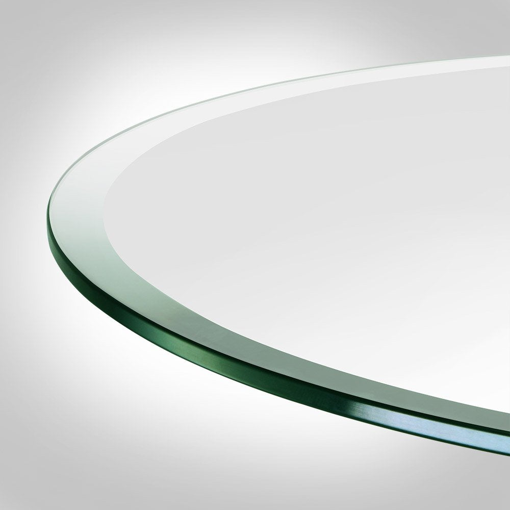 Dulles Glass 30' Round Glass Table Top - Tempered - 1/4' Thick - Bevel Polished Glass